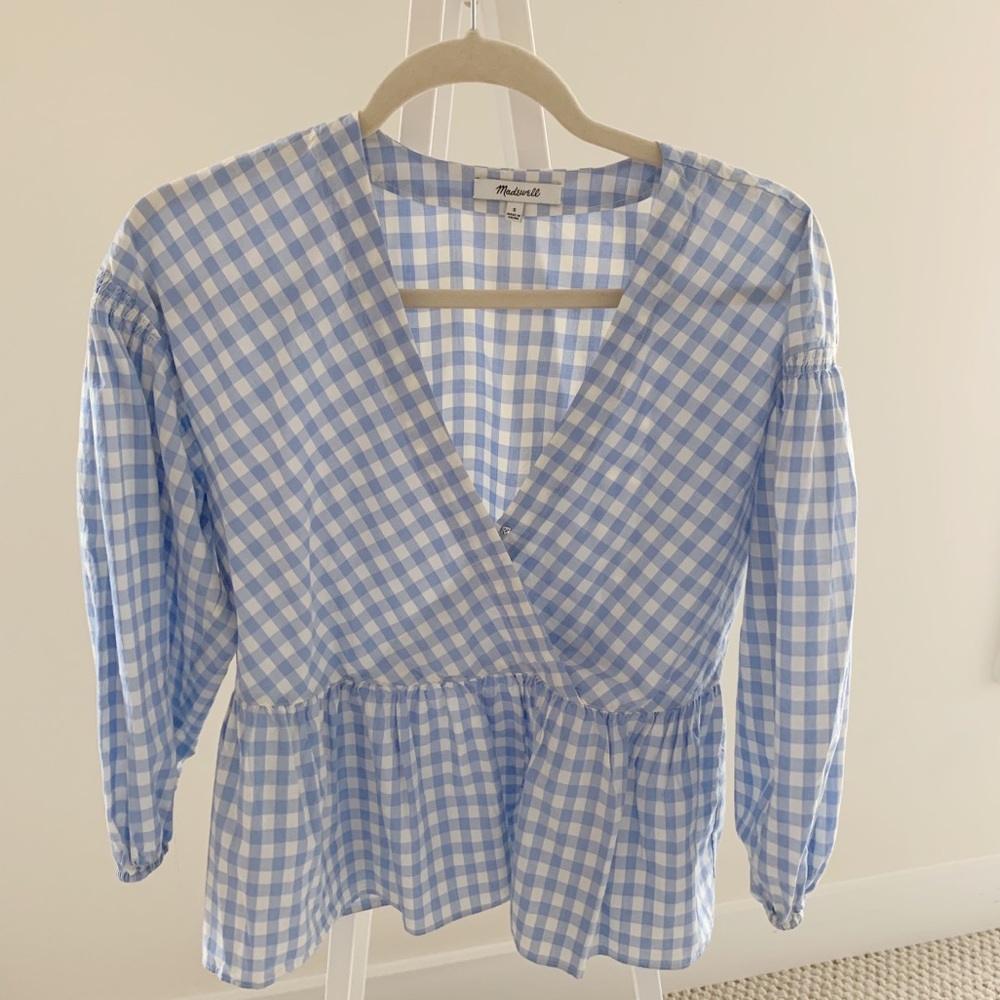 Madewell check blouse
